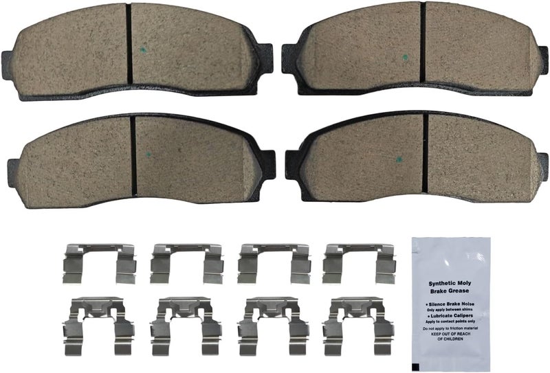 HUSCH D833 Front Ceramic Brake Pads Kit Fit For Chevrolet Equinox 2005-2006, For Ford Explorer 2002-2005, For Mazda 2003-2009, For Mercury Mountaineer 2002-2005, For Pontiac Torrent 2006 - Image 2